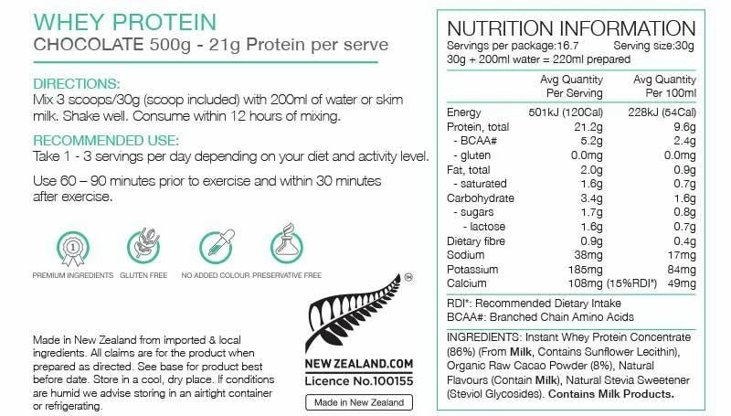 Accessories Pure Whey Protein Pouch Chocolate 500g 2 Accessories Pure Whey Protein Pouch Chocolate 500g