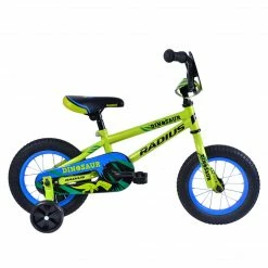 Bikes Radius Dinosaur 12" Kids Bike Lime With Blue/Black