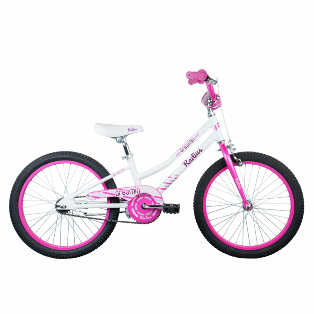 Radius Dreamin 20" Kids Bike Pearl White/Pink 1 Radius Dreamin 20" Kids Bike Pearl White/Pink