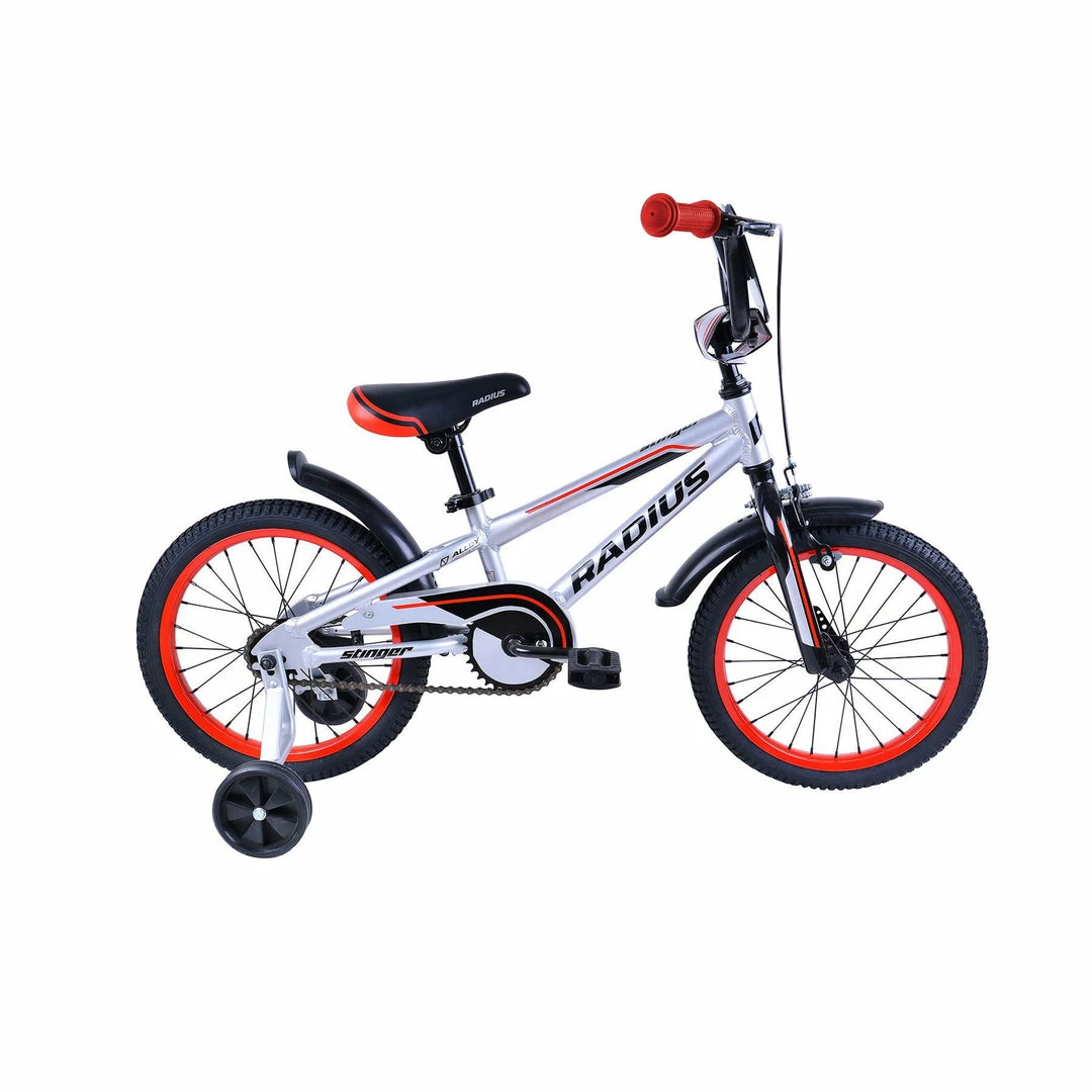 Bikes Radius Stinger 16" Kids Bike Chrome With Black/Red 1 Bikes Radius Stinger 16" Kids Bike Chrome With Black/Red