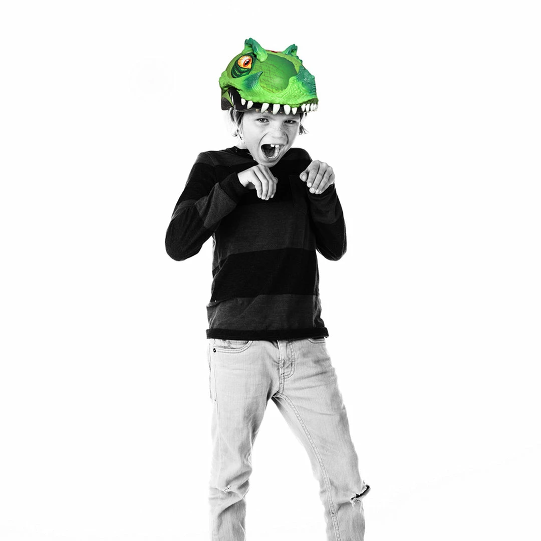 C-Preme Helmets Raskullz T-Rex Awesome Green Child Helmet 5 C-Preme Helmets Raskullz T-Rex Awesome Green Child Helmet