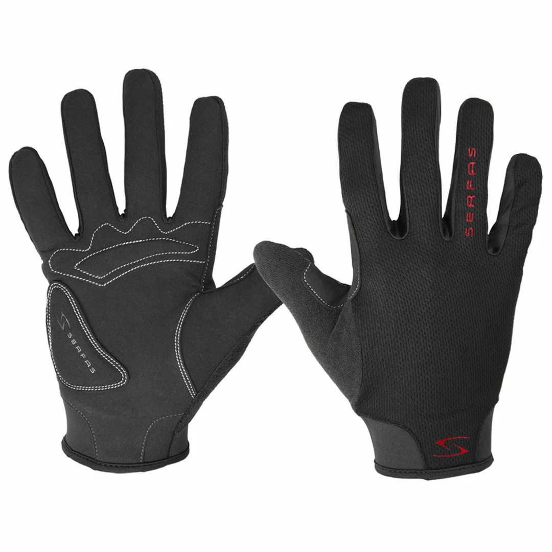 Serfas Men’s Gloves Starter Full Finger Black Apparel 1 Serfas Men’s Gloves Starter Full Finger Black Apparel