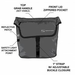 Accessories Serfas Pannier Double Bag Black 13 Accessories Serfas Pannier Double Bag Black