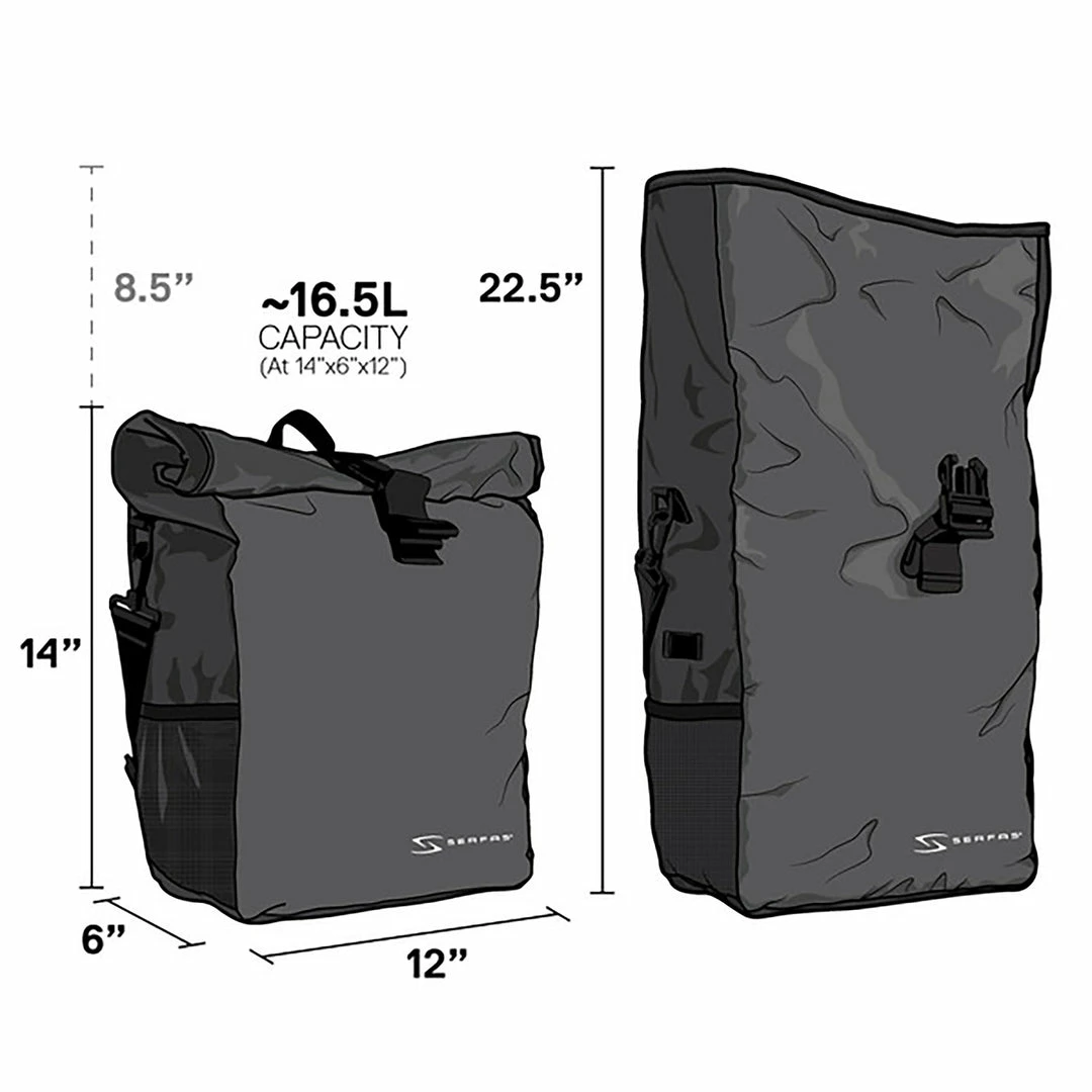 Accessories Serfas Pannier Single Bag Black 5 Accessories Serfas Pannier Single Bag Black