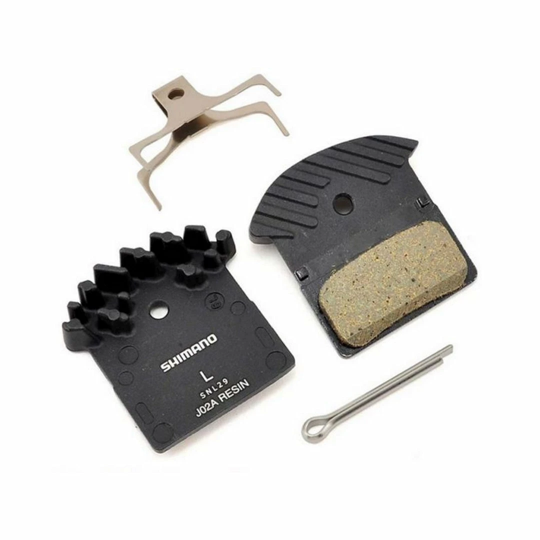 Shimano J02A Resin Disc Brake Pads With Fins 1 Shimano J02A Resin Disc Brake Pads With Fins