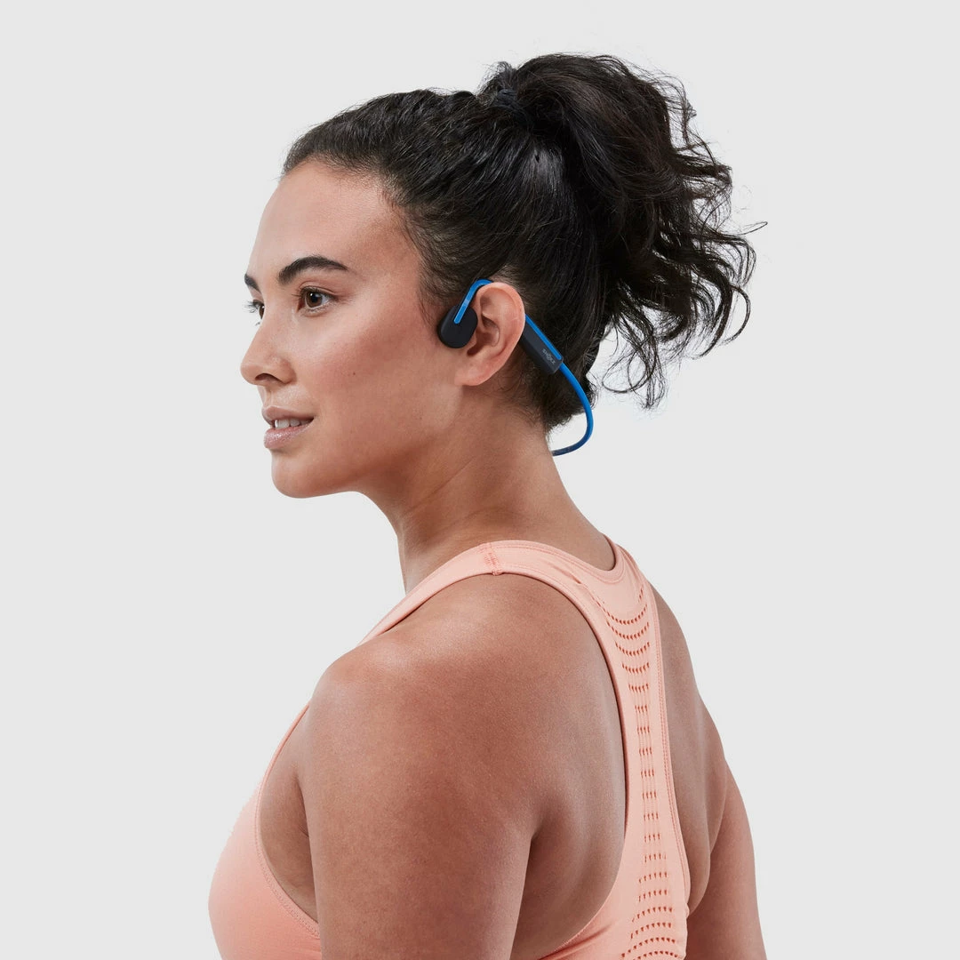 Shokz OpenMove Bone Conduction Bluetooth Headphones Blue 2 Shokz OpenMove Bone Conduction Bluetooth Headphones Blue