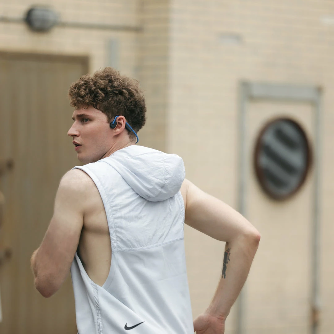 Shokz OpenMove Bone Conduction Bluetooth Headphones Blue 8 Shokz OpenMove Bone Conduction Bluetooth Headphones Blue