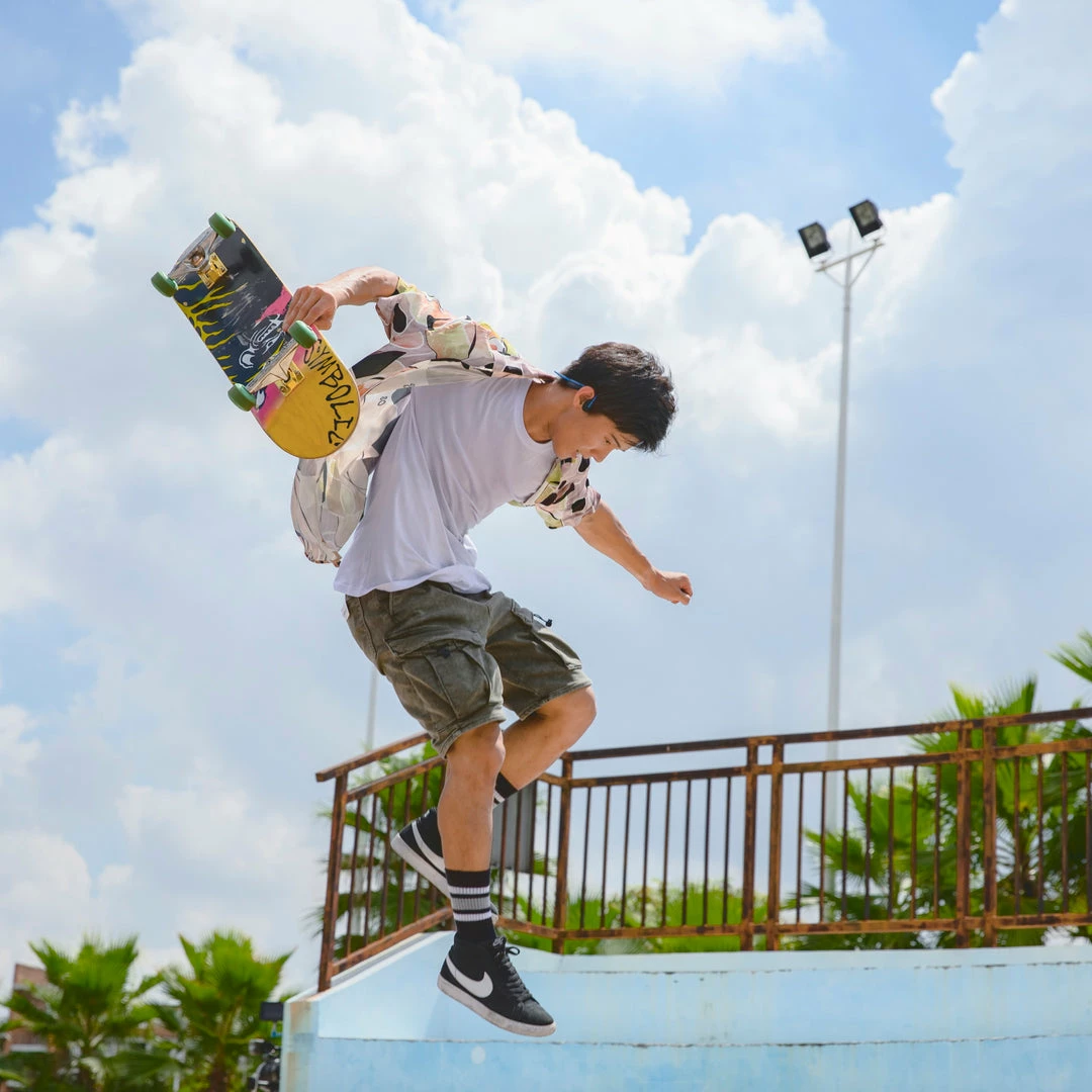 Shokz OpenMove Bone Conduction Bluetooth Headphones Blue 4 Shokz OpenMove Bone Conduction Bluetooth Headphones Blue