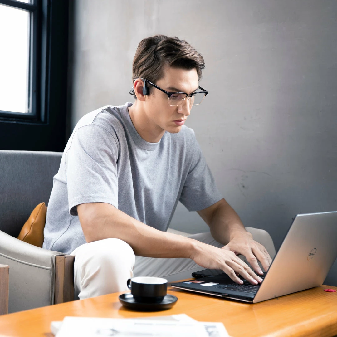 Shokz OpenMove Bone Conduction Bluetooth Headphones Grey 14 Shokz OpenMove Bone Conduction Bluetooth Headphones Grey