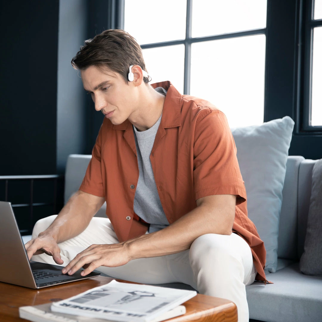 Shokz OpenMove Bone Conduction Bluetooth Headphones White Computers & Electrical 12 Shokz OpenMove Bone Conduction Bluetooth Headphones White Computers & Electrical