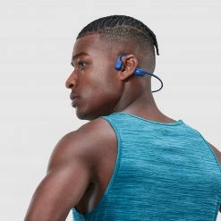 Shokz OpenRun Bone Conduction Bluetooth Headphones Blue 20 Shokz OpenRun Bone Conduction Bluetooth Headphones Blue