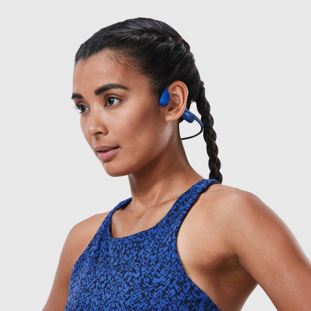 Shokz OpenRun Bone Conduction Bluetooth Headphones Blue 14 Shokz OpenRun Bone Conduction Bluetooth Headphones Blue