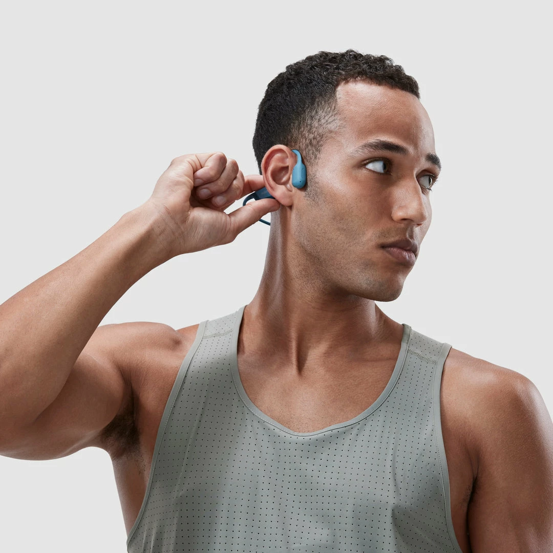 Shokz OpenRun PRO Bone Conduction Bluetooth Headphones Blue 4 Shokz OpenRun PRO Bone Conduction Bluetooth Headphones Blue