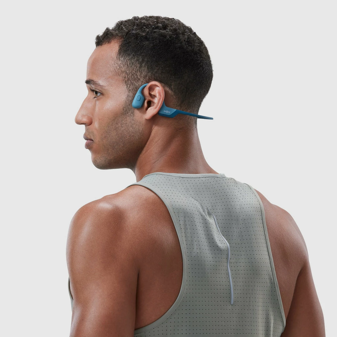 Shokz OpenRun PRO Bone Conduction Bluetooth Headphones Blue 6 Shokz OpenRun PRO Bone Conduction Bluetooth Headphones Blue