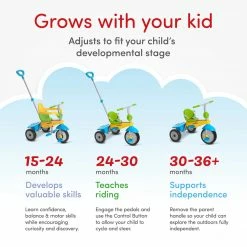 99bikes.co.nz Smartrike Lollipop 3 In 1 Tricycle Green/Yellow