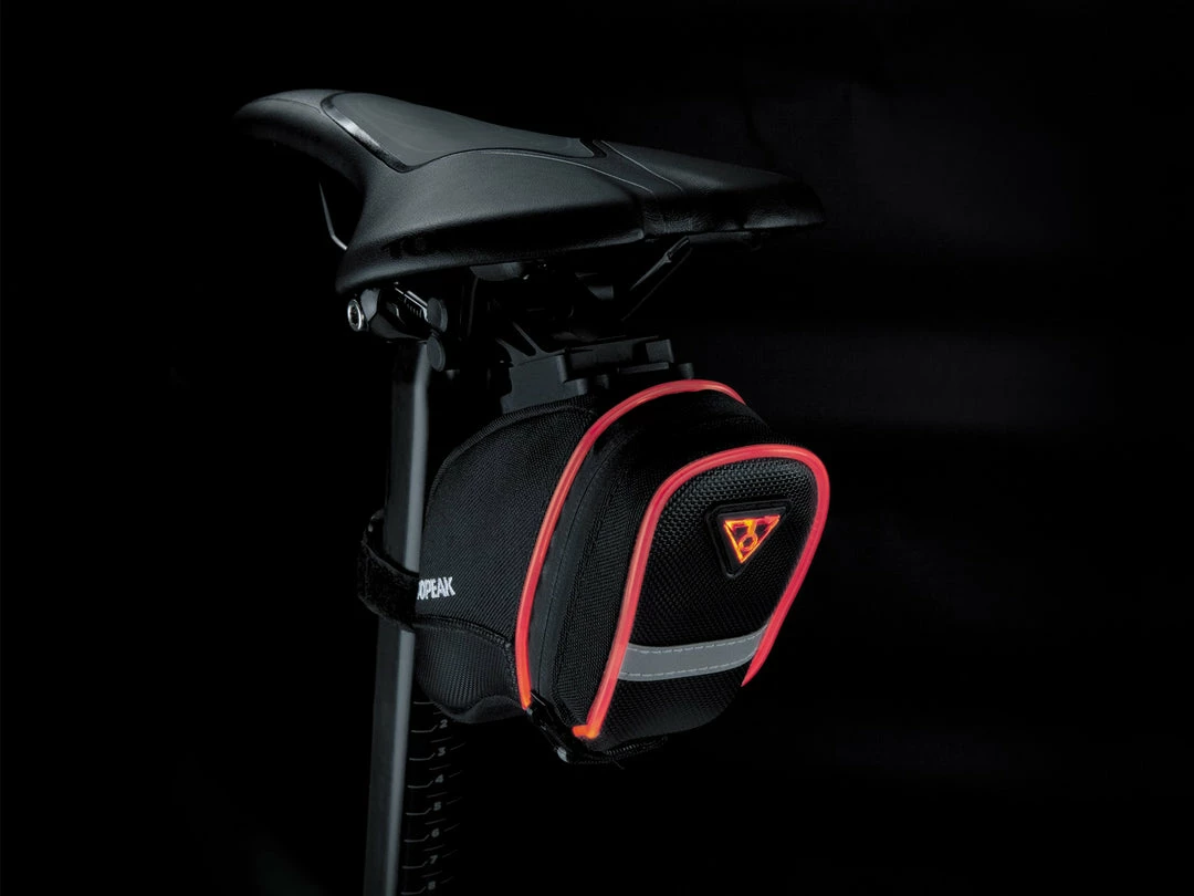 Accessories Topeak Aero Wedge IGlow Saddle Bag Small 2 Accessories Topeak Aero Wedge IGlow Saddle Bag Small