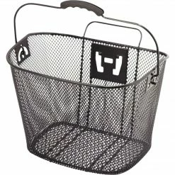 XLC Front Basket Black Steel Mesh Quick Release Accessories