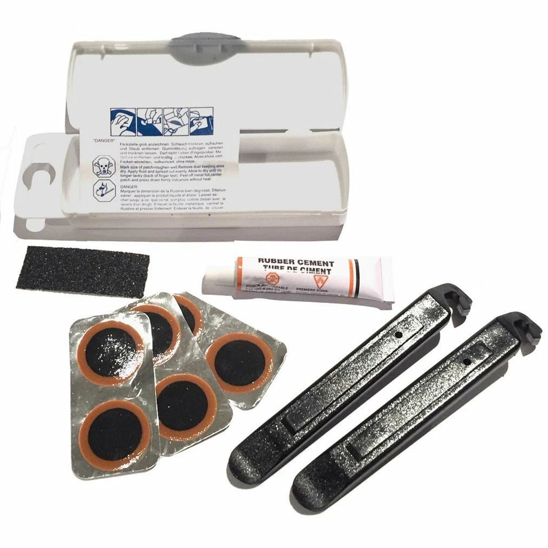 XLC Puncture Repair Kit With Tyre Levers Parts & Maintenance 1 XLC Puncture Repair Kit With Tyre Levers Parts & Maintenance