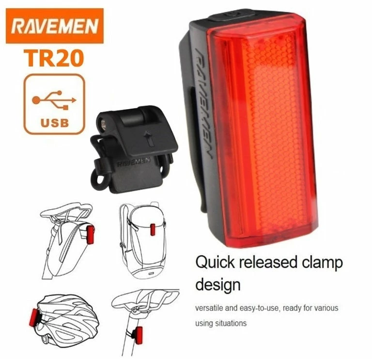 Bike Essentials Ravemen CR500 & TR20 Front And Rear Light Set 7 Bike Essentials Ravemen CR500 & TR20 Front And Rear Light Set