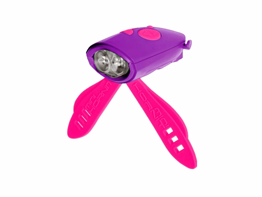Accessories Mini Hornit Kids Bike Light And Horn Purple With Pink 1 Accessories Mini Hornit Kids Bike Light And Horn Purple With Pink