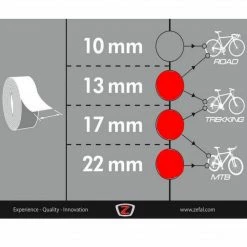Zefal Self Adhesive Cotton Rim Tape 13mm White